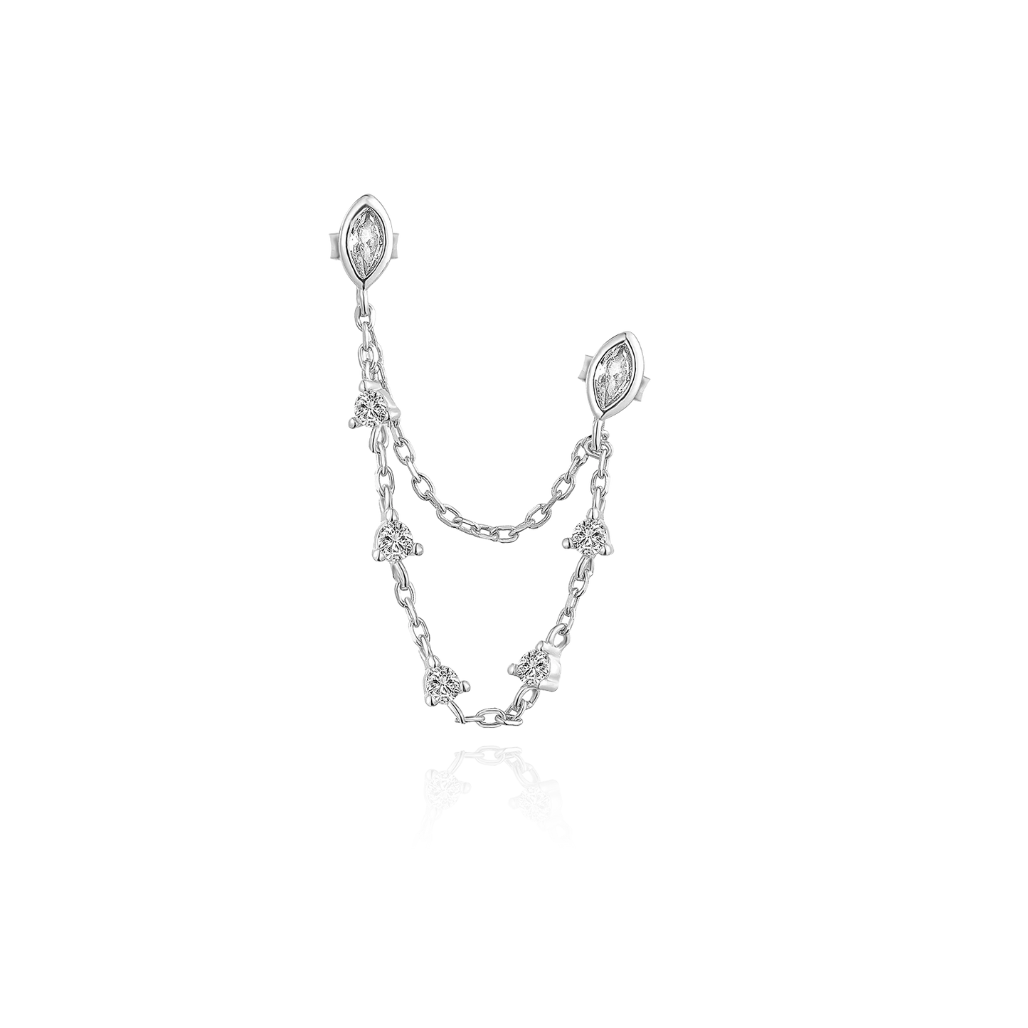The Golden Drop Stud Earrings