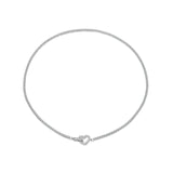925 Silver Heart Link Jewelry Set,CZ Studded Necklace & Bracelet, Gift for Women,Gift Box Included,Elegant Everyday Wear Solvana