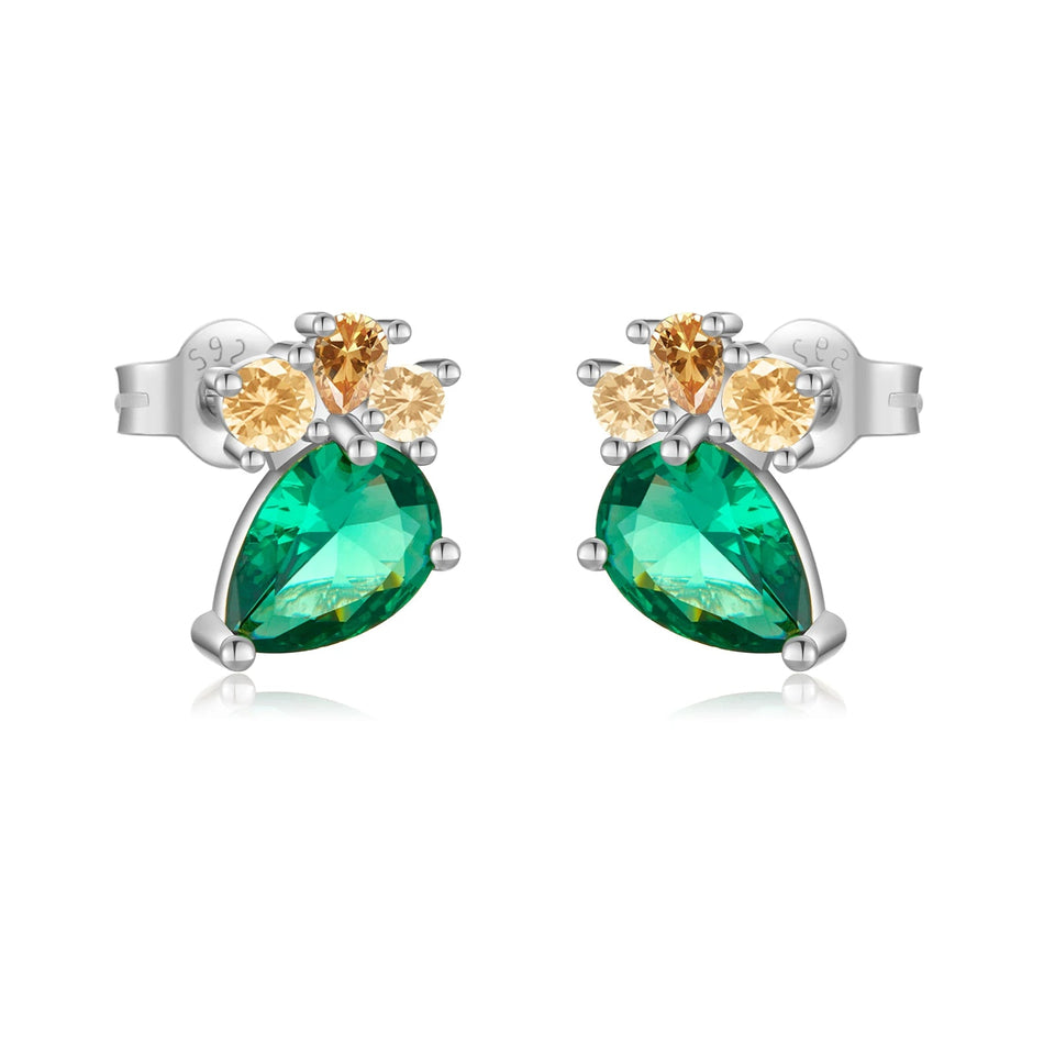 925 Sterling Silver Zircon Stud Earring Luxury Fine Crystal Earrings 2024 Anniversary Wedding Party Jewelry Solvana