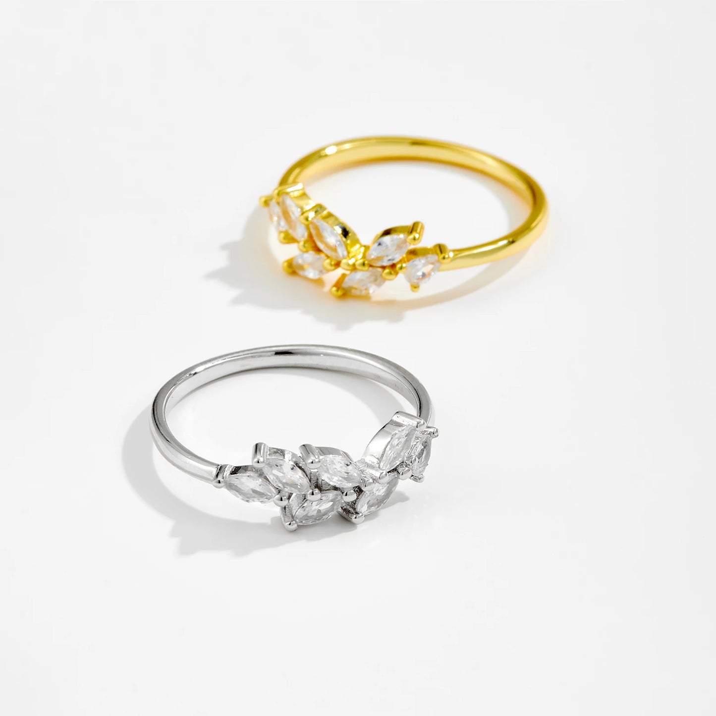 Marquise Leaf Sparkle Ring