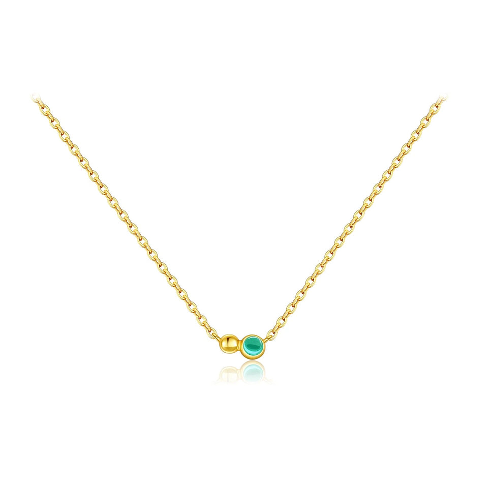 925 Sterling Silver Orange Green Round Pendant Necklace Fashion Zircon Gems Women Fine Chain 2025 Wedding Jewelry Solvana