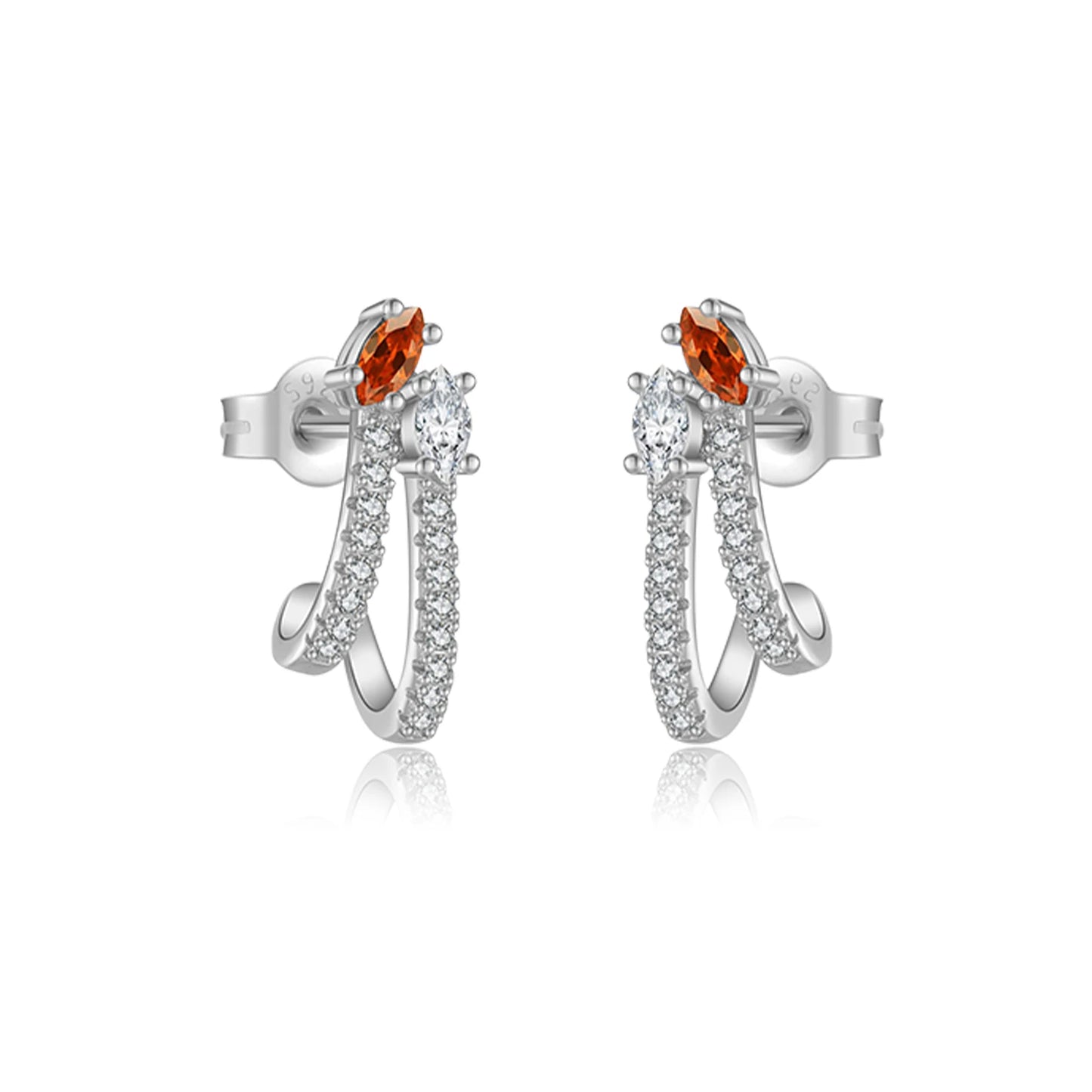 Ember Marquise Stud Earrings