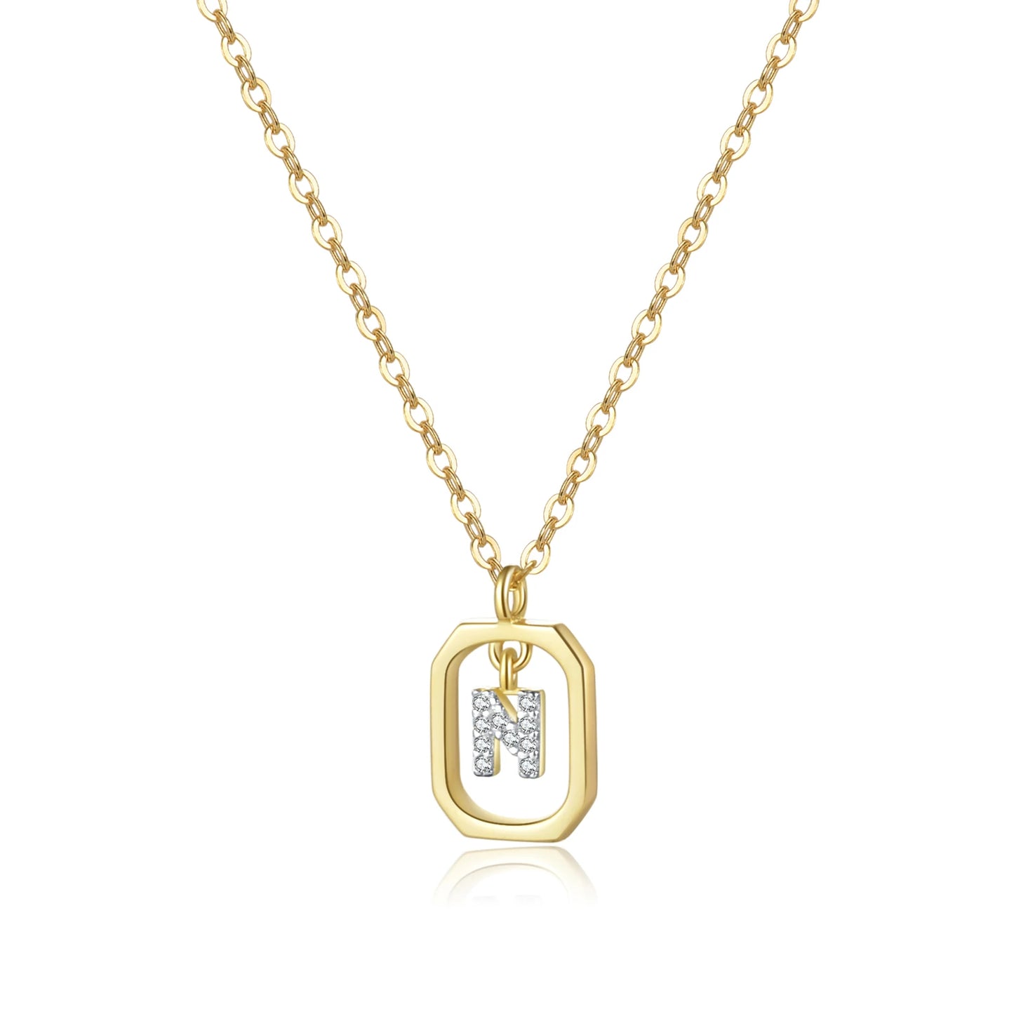 Golden Initial Monogram Necklace