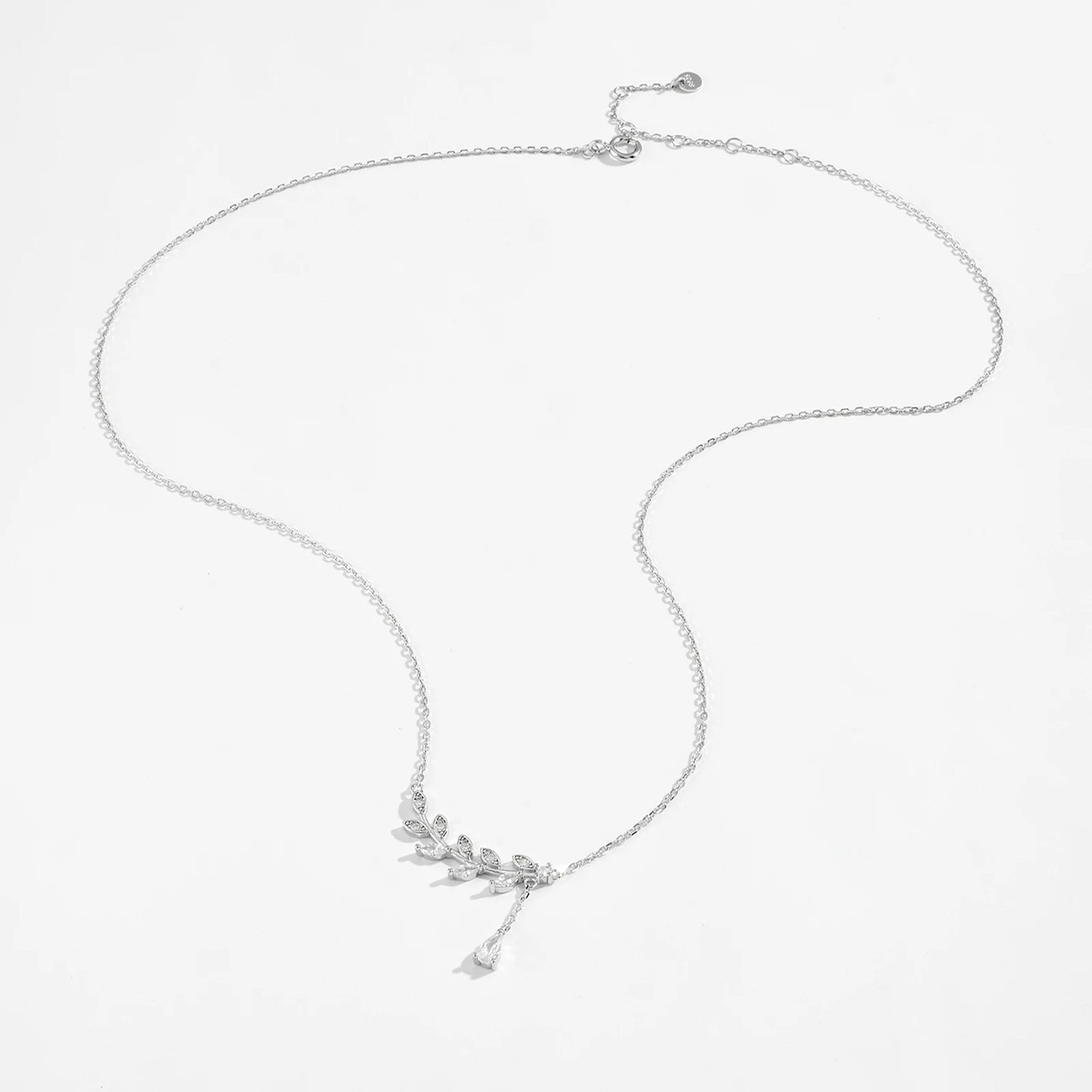 Crystal Leaffall Pendant Necklace