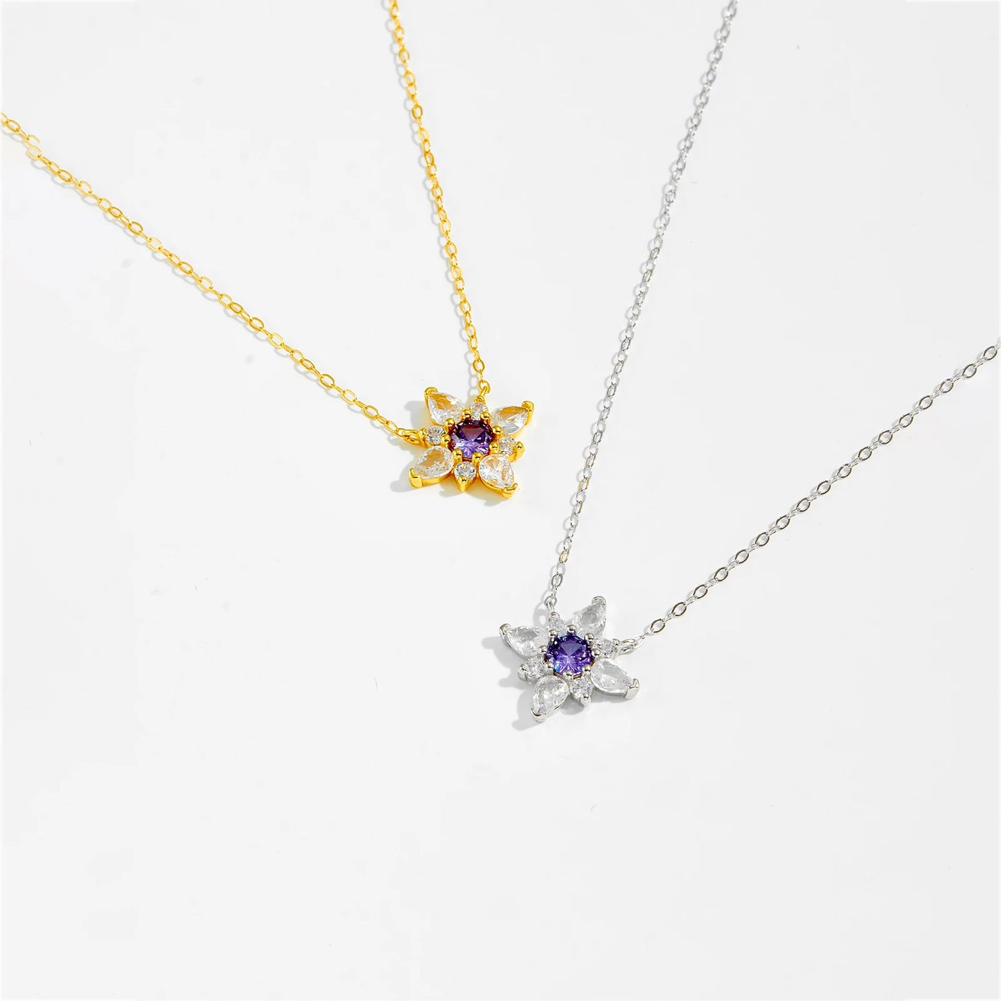 Amethyst Glow Drop Necklace