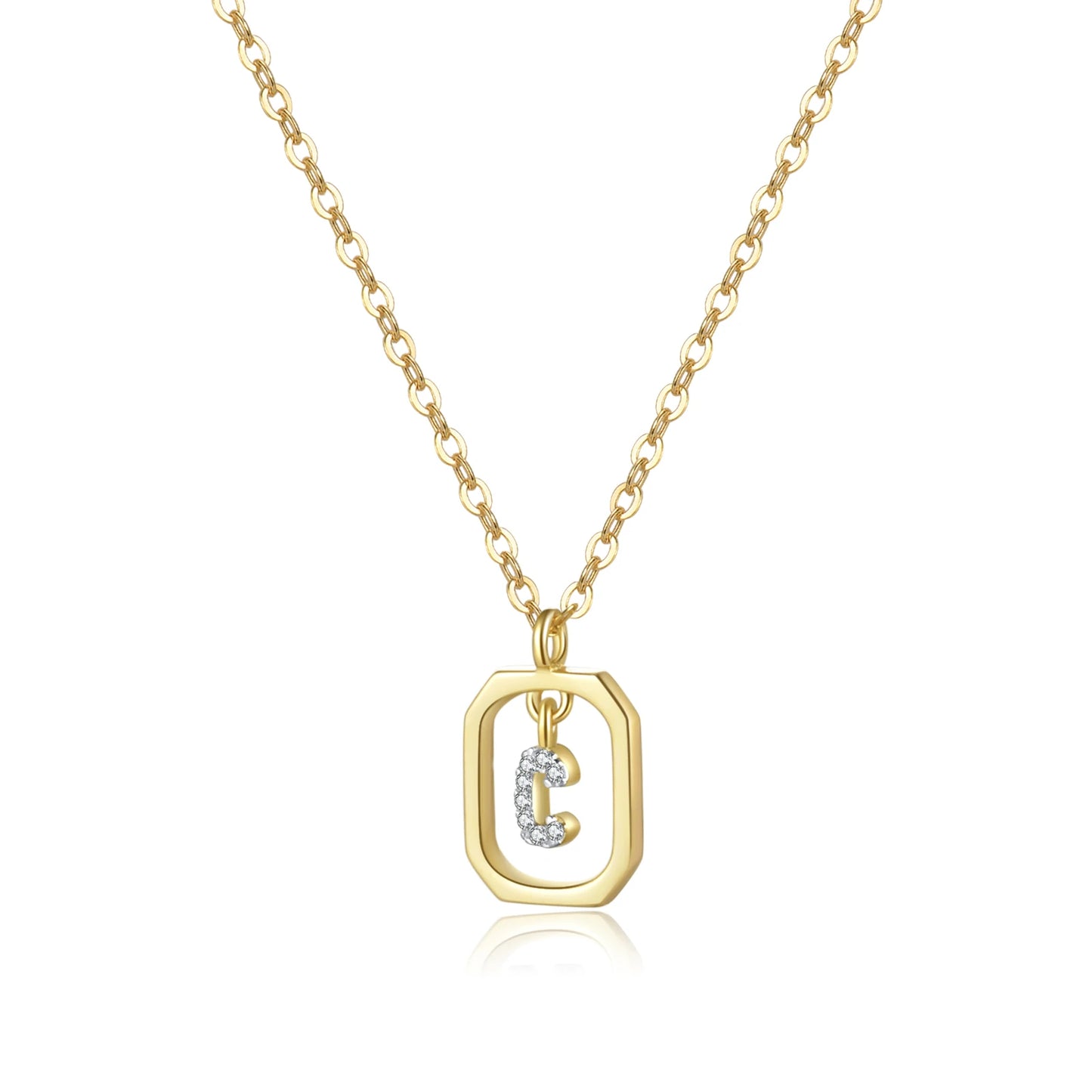 Golden Initial Grace Necklace