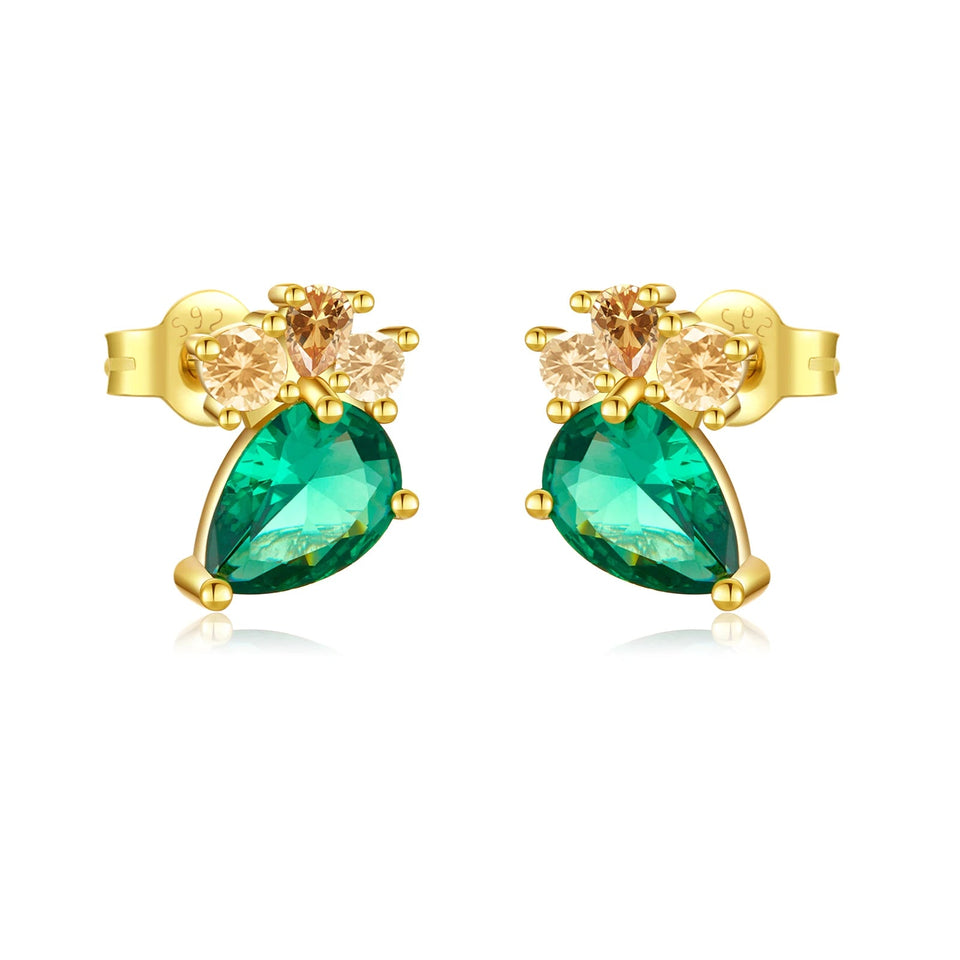 925 Sterling Silver Zircon Stud Earring Luxury Fine Crystal Earrings 2024 Anniversary Wedding Party Jewelry Solvana