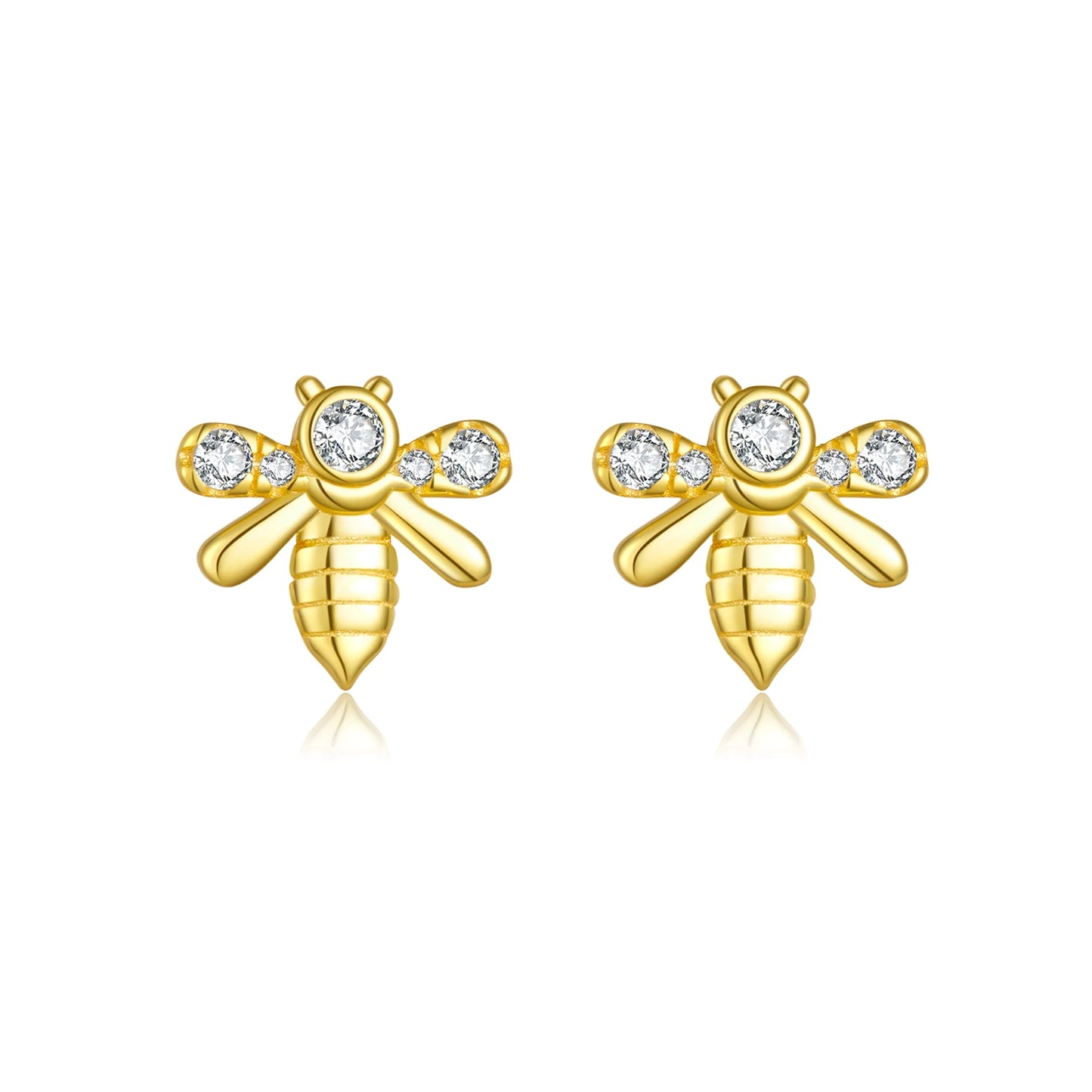 Golden Hive Stud Earrings