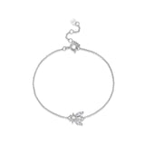 925 Sterling Silver Gold Clear Bees Bracelet Chain Jewelry Fashion CZ Zircon Simple Light Bangle Jewelry Gift Solvana
