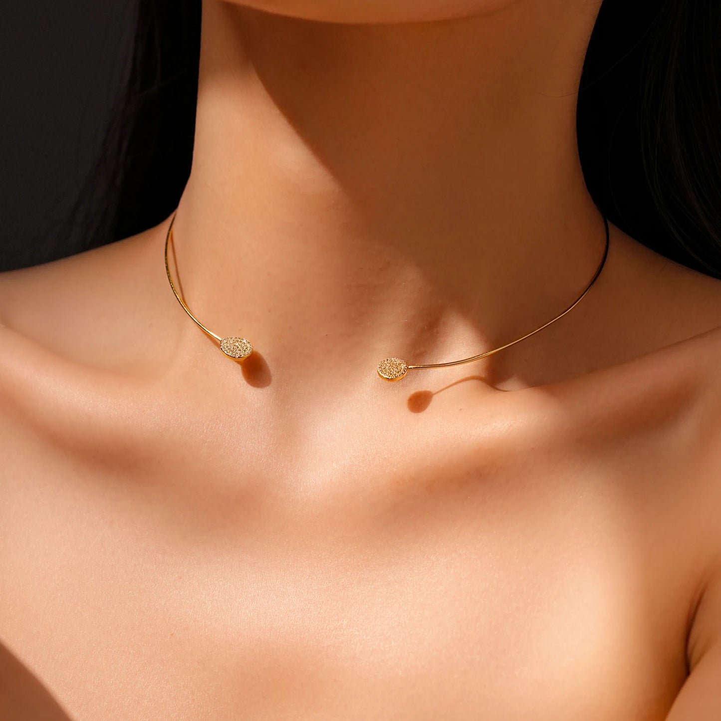 Gilded Edge Collar Necklace