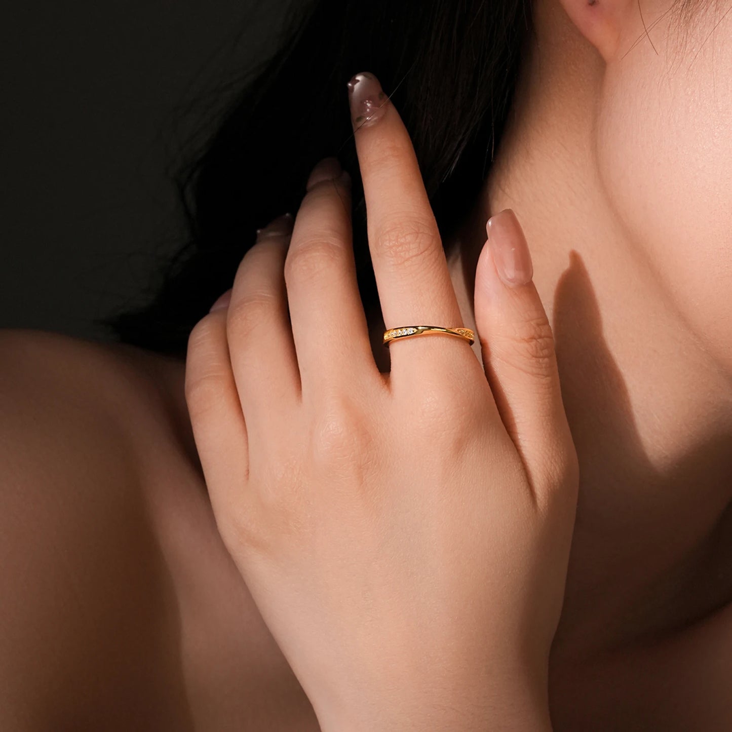 Golden Twist Ring