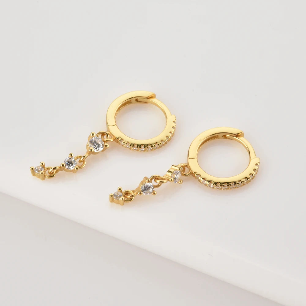 Trio Spark Drop Earrings
