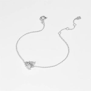 925 Sterling Silver Gold Clear Bees Bracelet Chain Jewelry Fashion CZ Zircon Simple Light Bangle Jewelry Gift Solvana