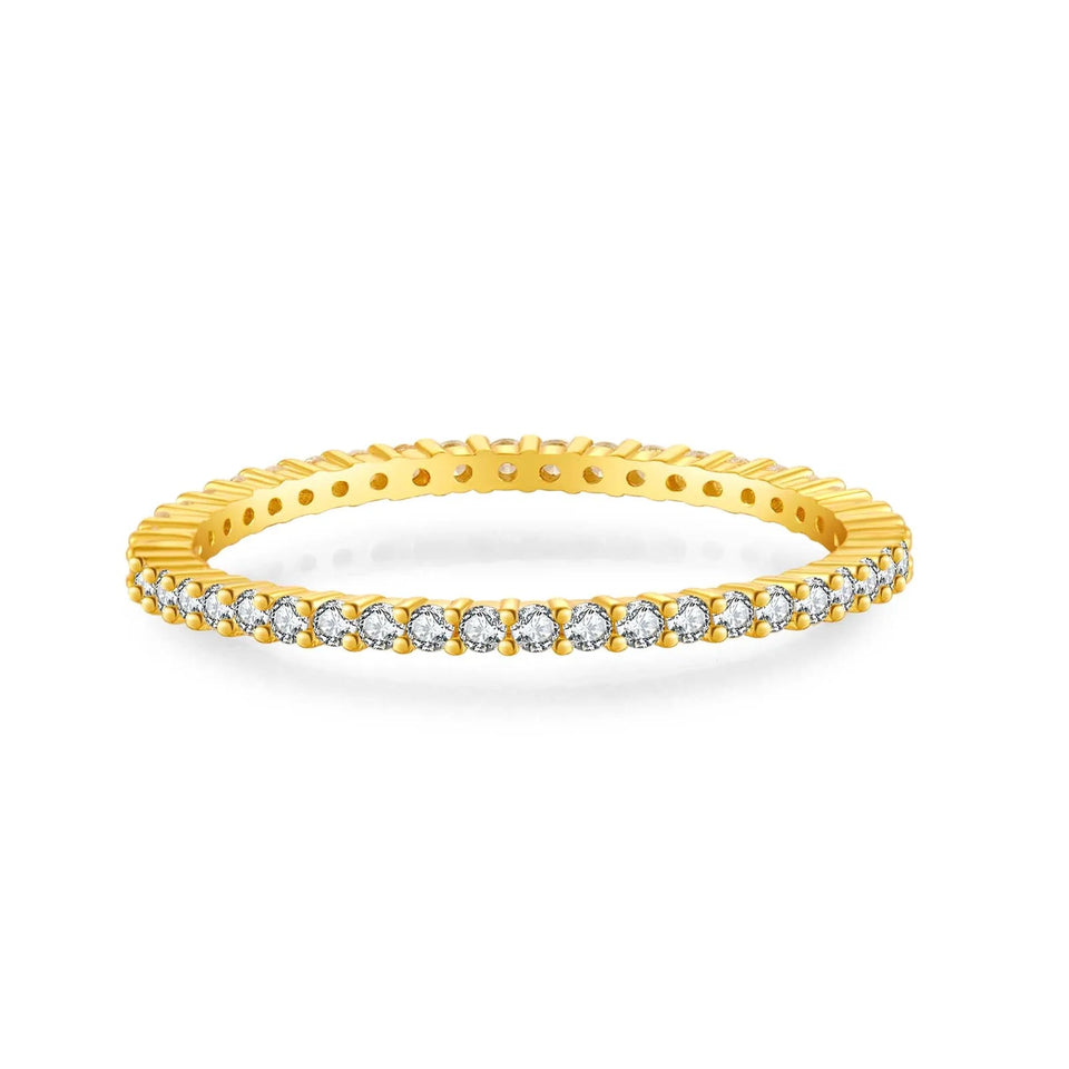 925 Sterling Silver Gold Full Zircon CZ Ring 2023 Women Rings Wedding Jewelry Rock Punk Rock Punk Ring Jewelry Gift Solvana