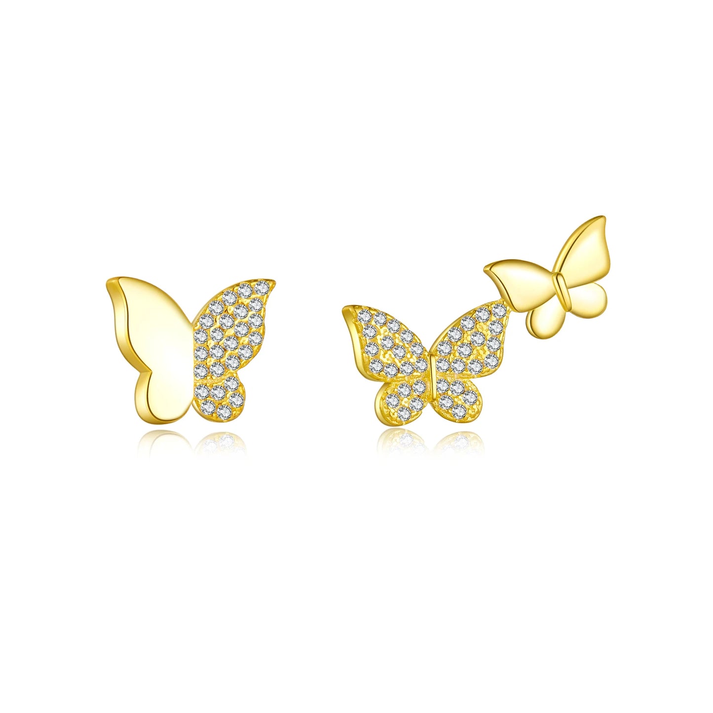 Golden Butterfly Studs