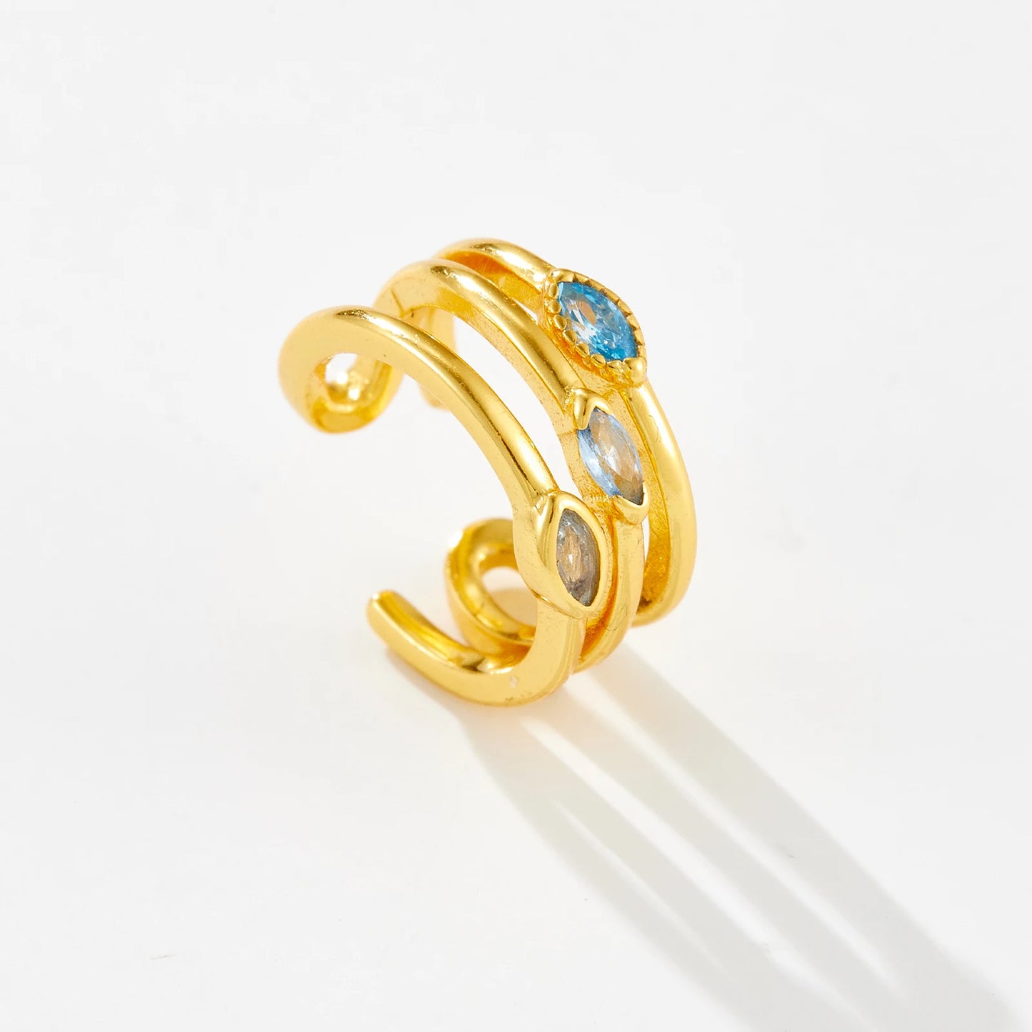 Azure Trio Ear Cuff