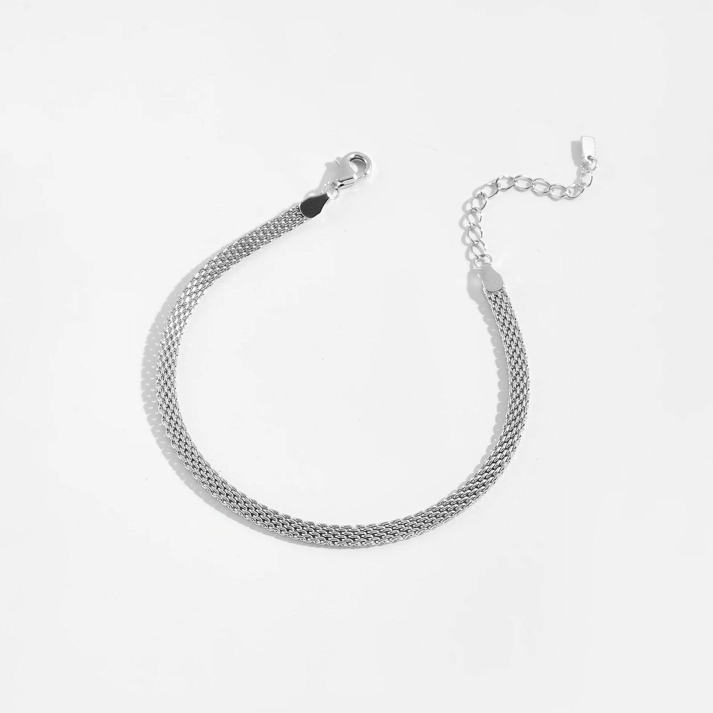 Silver Edge Chain Bracelet