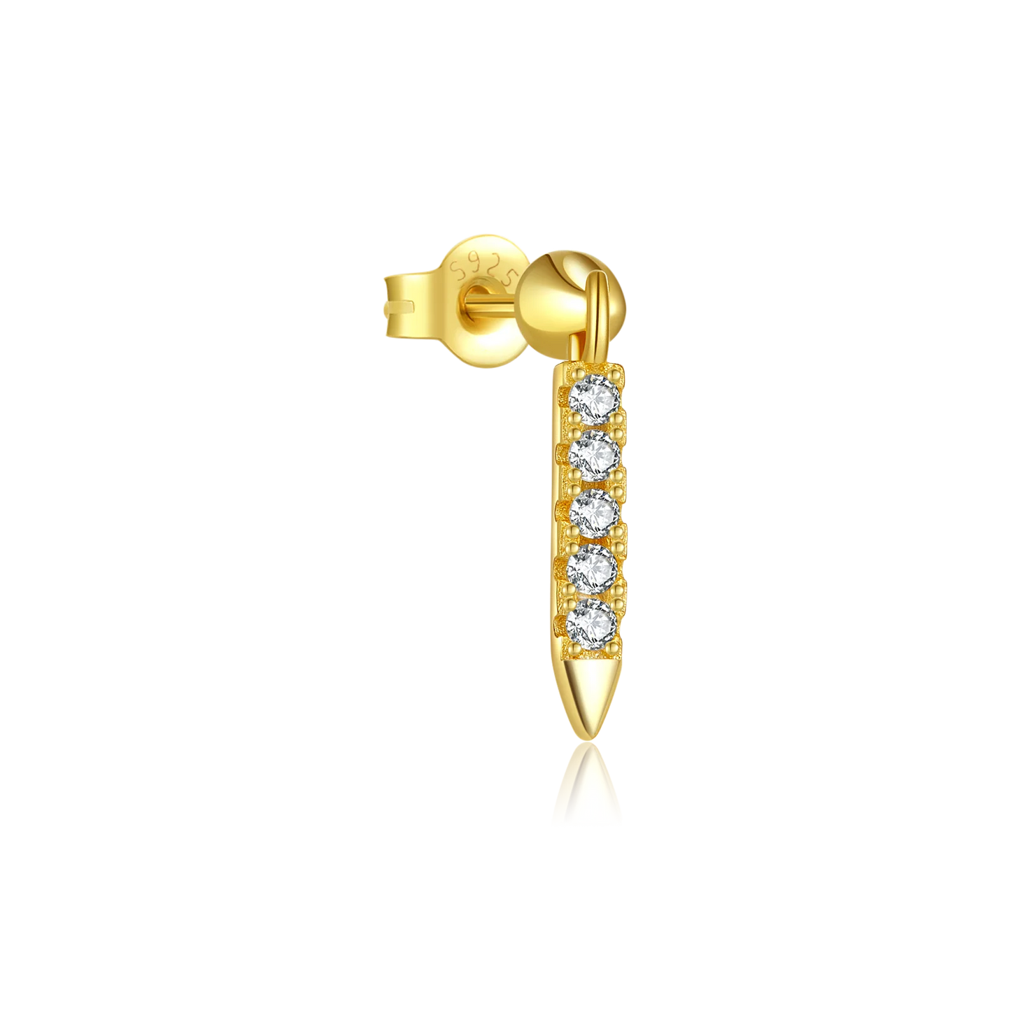 The Golden Drop Stud Earrings