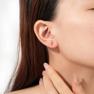 The Golden Rainbow Line Stud Earrings Solvana
