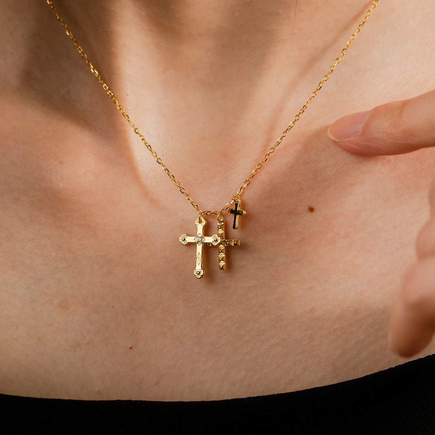Trinity Cross Necklace