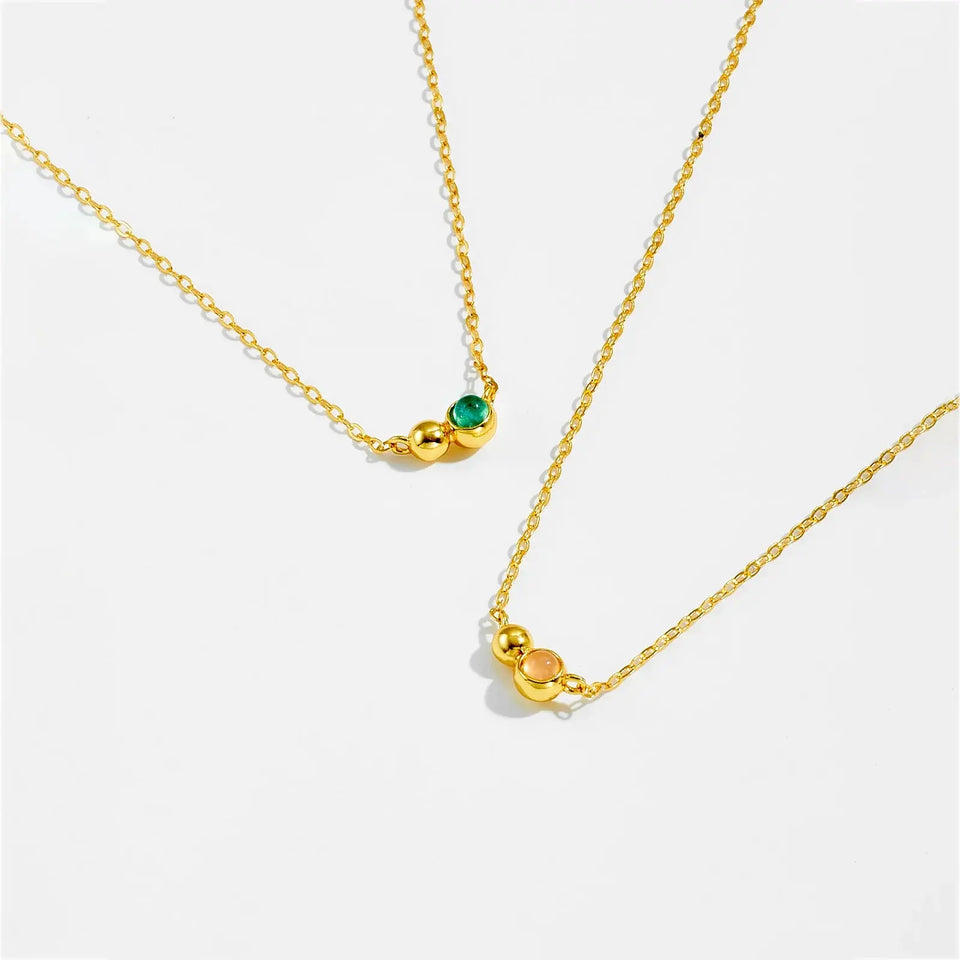 925 Sterling Silver Orange Green Round Pendant Necklace Fashion Zircon Gems Women Fine Chain 2025 Wedding Jewelry Solvana