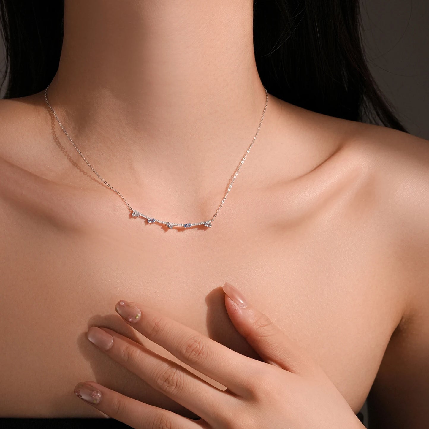 Blue Marquise Elegance Necklace