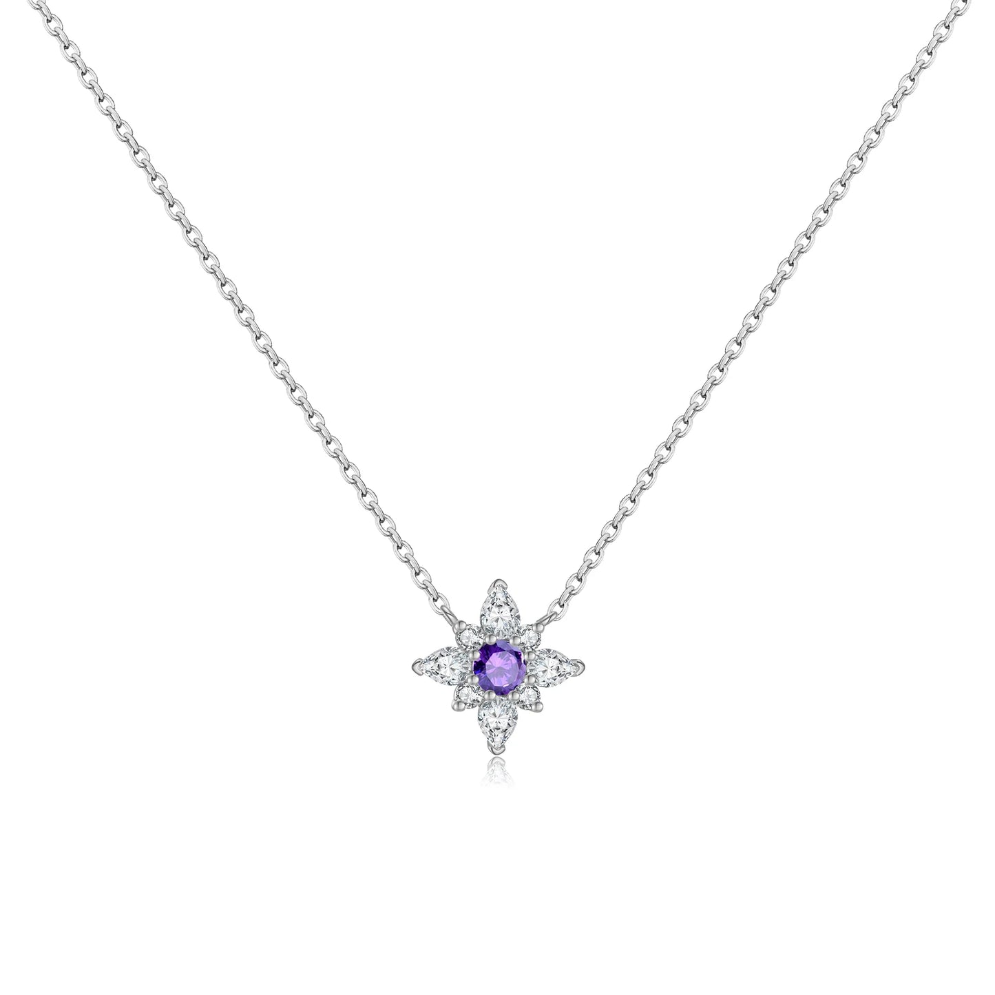 Amethyst Glow Drop Necklace