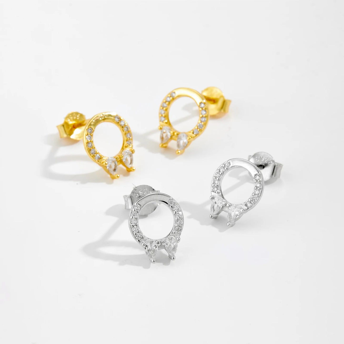 Golden Teardrop Spark Earrings