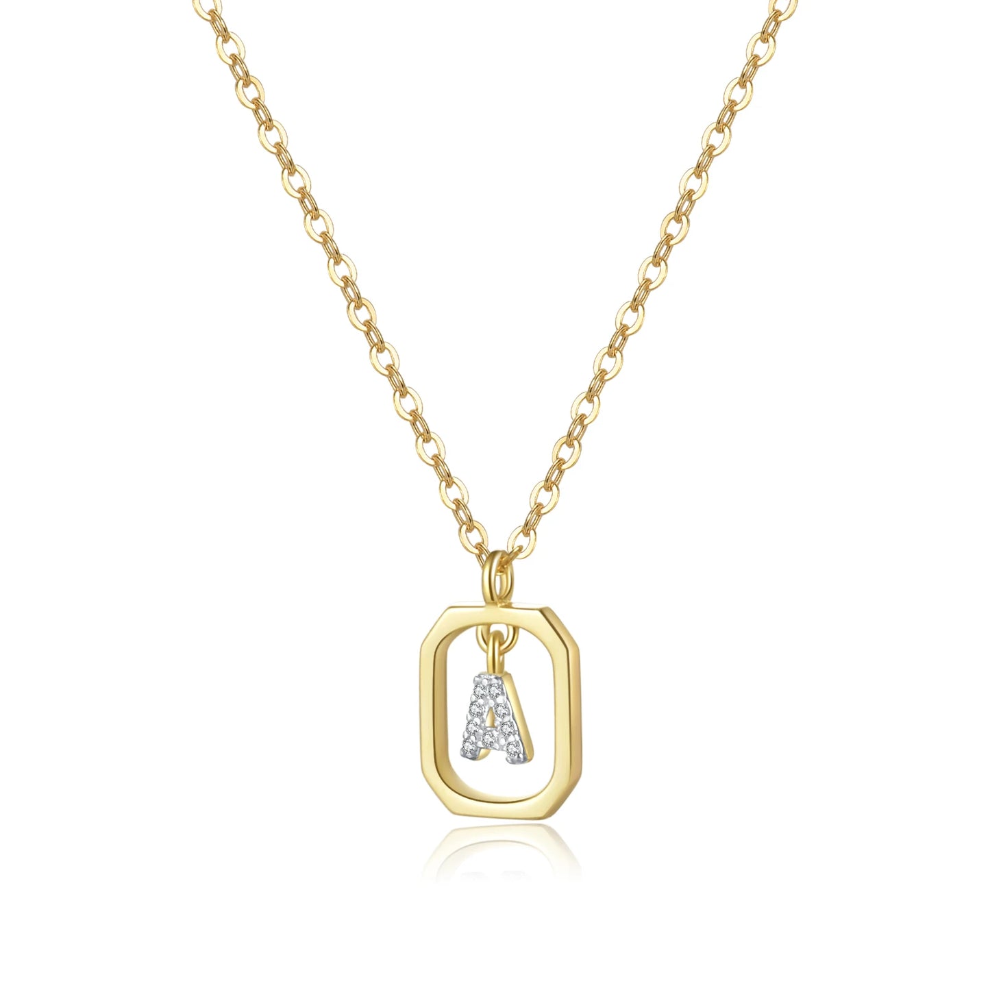 Golden Initial Grace Necklace