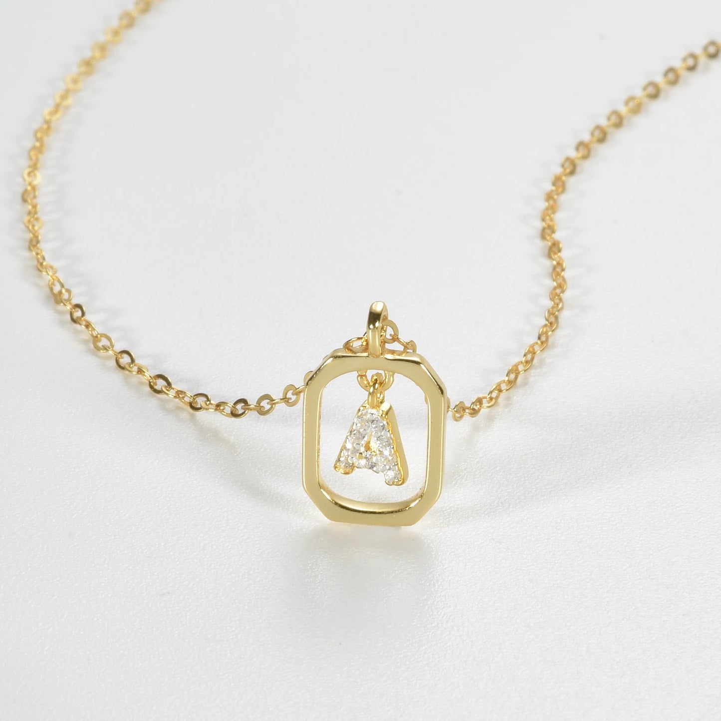 Golden Initial Monogram Necklace