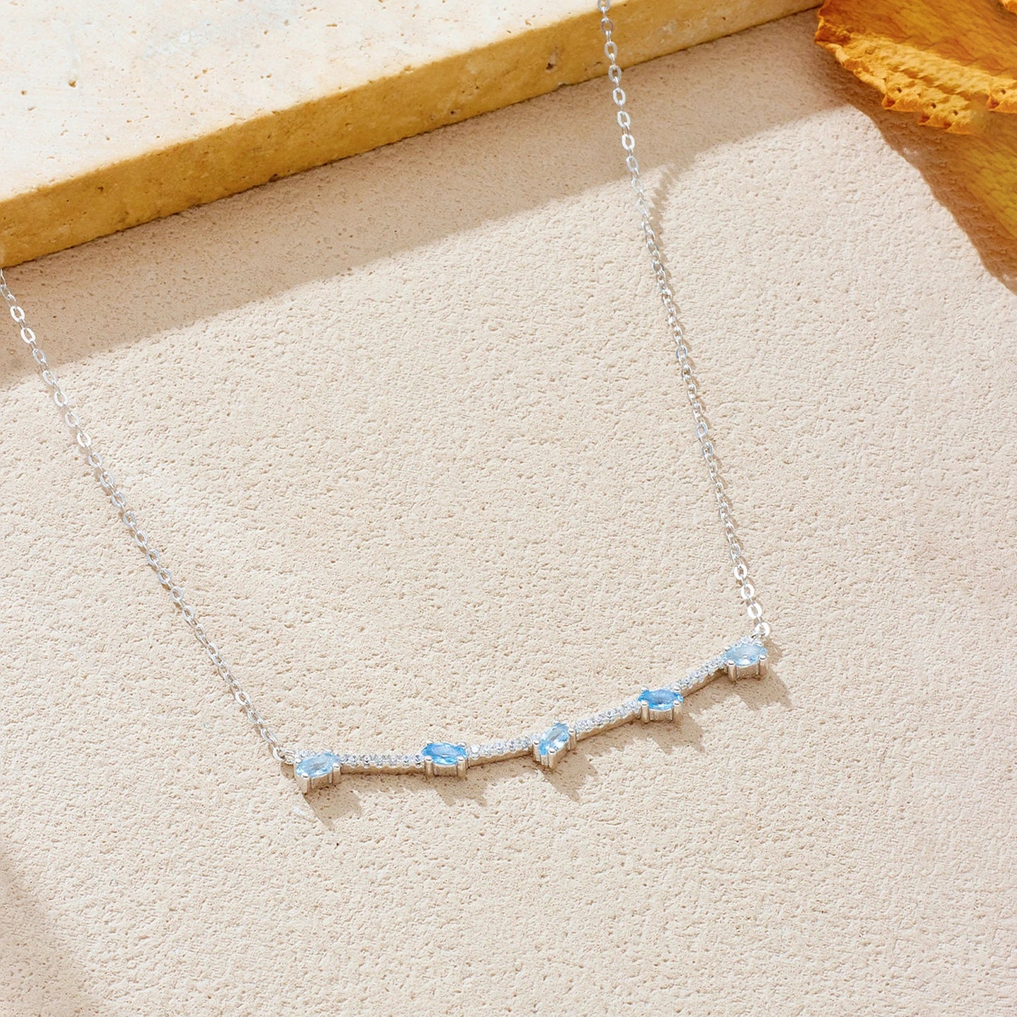Blue Marquise Elegance Necklace