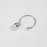 925 Sterling Silver Gold Hollow Ball Beads Geometric Resizable Ring Linear Open Adjustable Ring For Women Party Solvana