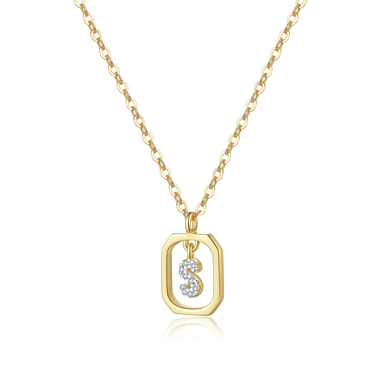 Golden Initial Monogram Necklace