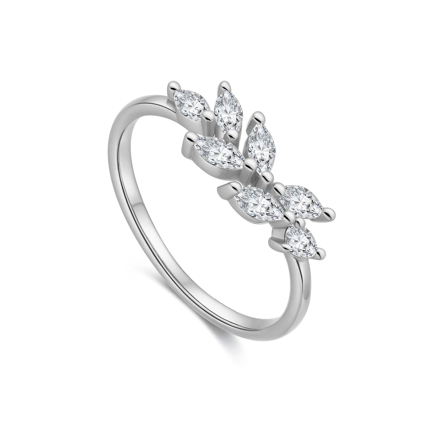 Marquise Leaf Sparkle Ring