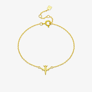 925 Sterling Silver Aircraft Charm Chain Bracelet Luxury Plain Women 2024 New Arrivals Trendy Simple Fine Jewelry Gift Solvana