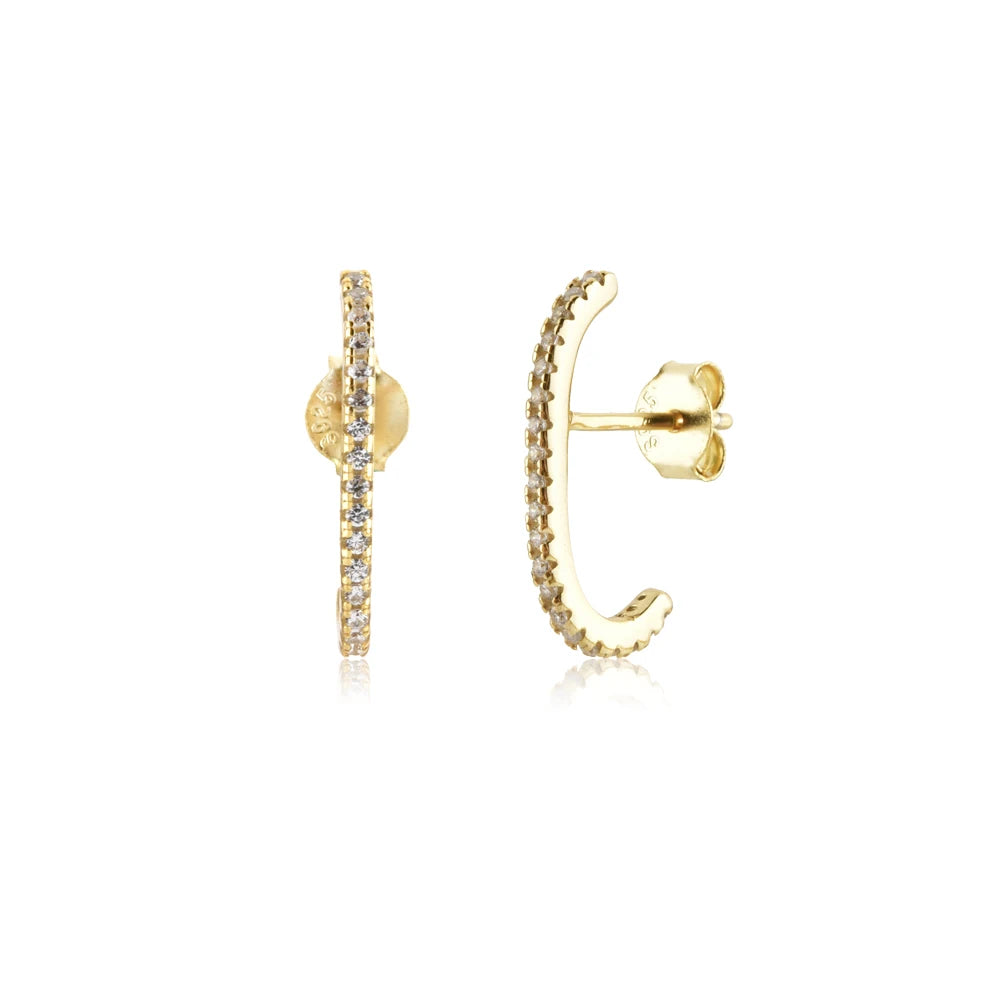 The Golden Line Stud Earring