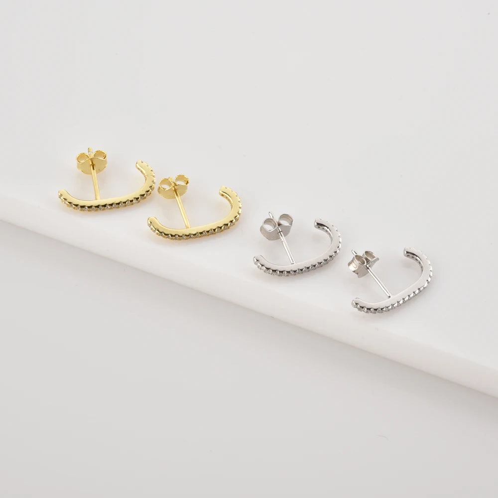 The Golden Line Stud Earring