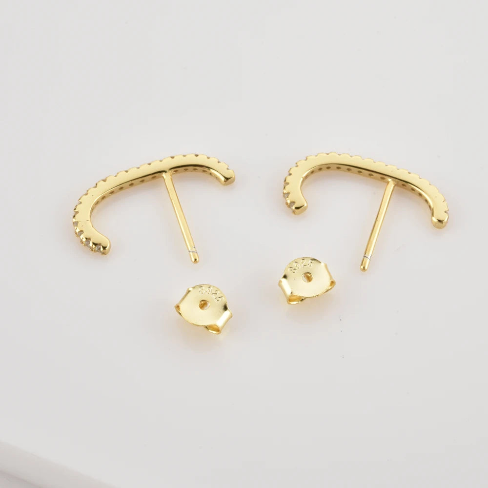 The Golden Line Stud Earring
