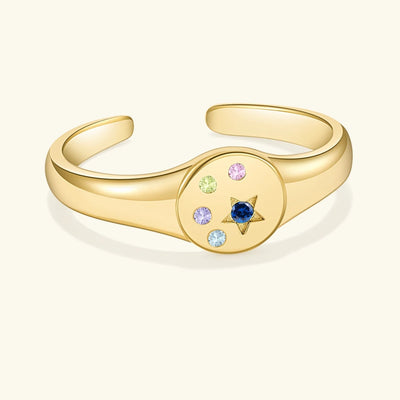 925 Sterling Silver Circle Adjustable Ring Colorful Zircon 2024 Women Advanced Luxury Wedding Party Gift Fine Jewelry Solvana