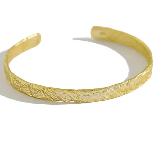 925 Sterling Silver Gold 60mm Diameter Bangle Luxury Bracelet Fashion Fine Jewelry Gift 2021 Wedding Party Gift Solvana