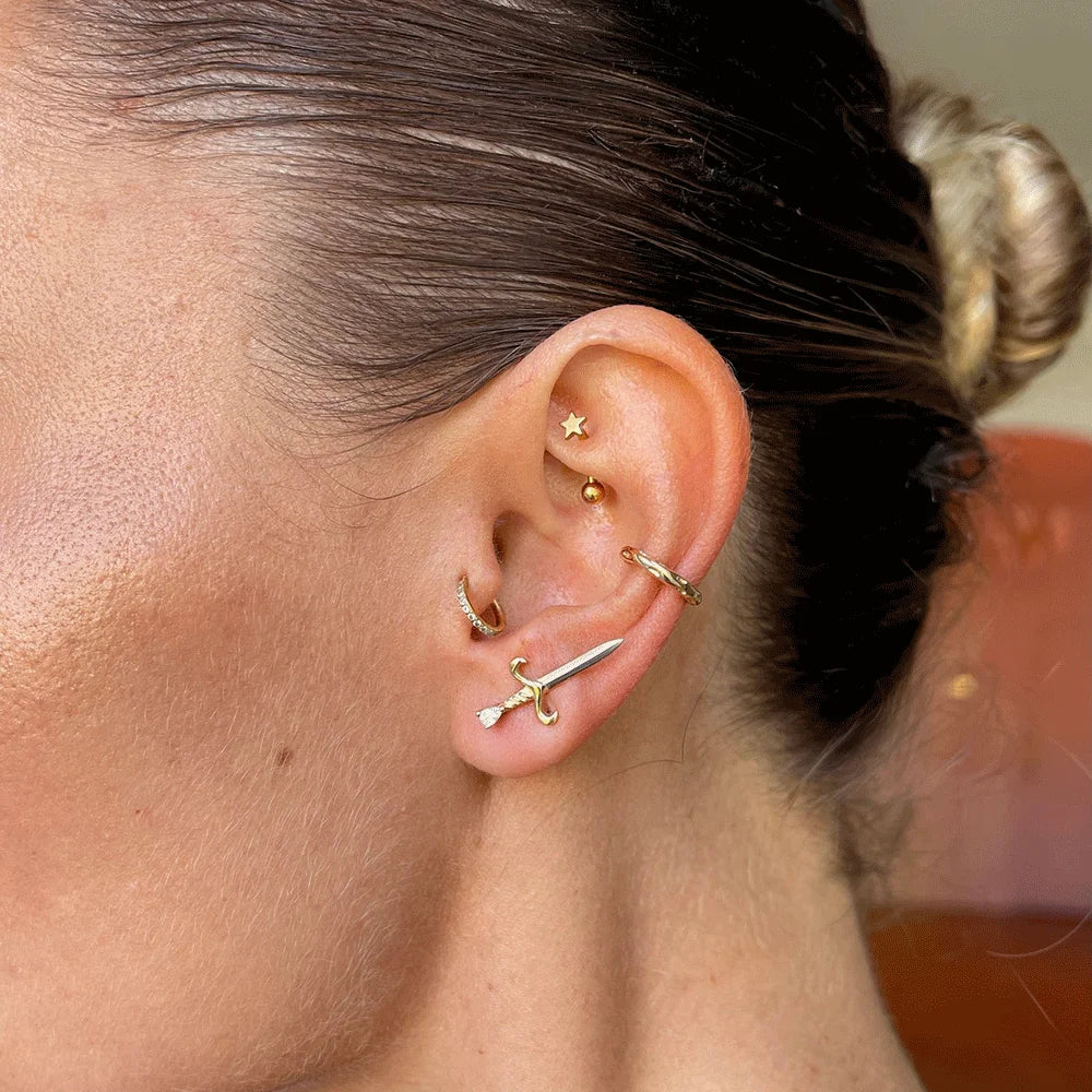 Gold Crush Love Climber Earrings