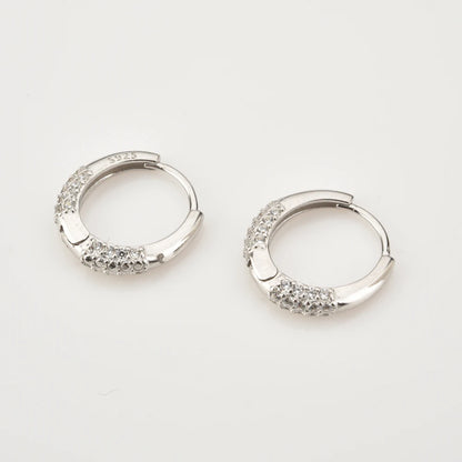 Luxe Pave Circle Hoops