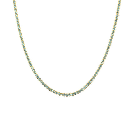 Lustre Edge Tennis Necklace