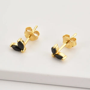 925 Sterling Silver Gold Rainbow Colorful Purple Green Stud Earring Piercing Ohrringe Luxury CZ Fashion Fine Jewels Solvana
