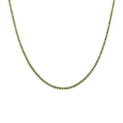 Lustre Edge Tennis Necklace