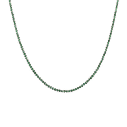 Lustre Edge Tennis Necklace