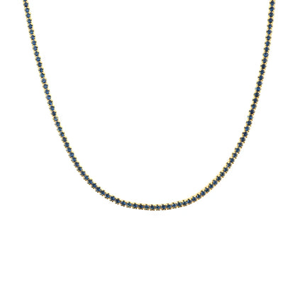 Lustre Edge Tennis Necklace