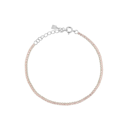 Lustre Edge Tennis Necklace