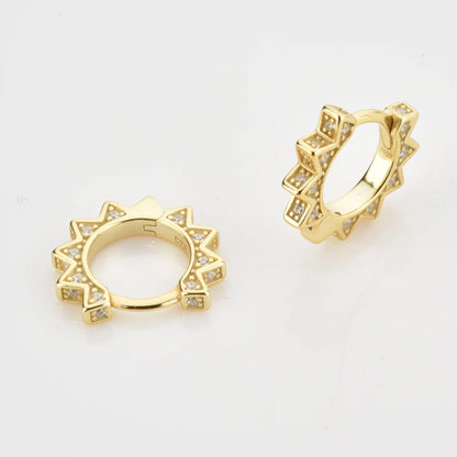 Luxe Spike Huggie Hoops