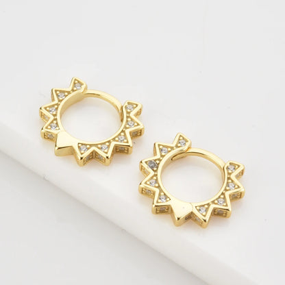 Luxe Spike Huggie Hoops